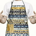thumbnail image 2 of Blue Pioneer Flower Striped Pattern Apron-Garden Aprons for Women with Pockets-Cotton Linen Waterproof Kitchen Cooking Gardening Aprons Adjustable for Kitchen,Cooking,BBQ and Salon 33x27 Inch, 2 of 7
