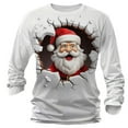 thumbnail image 5 of COSFO Men's T-Shirts Christmas Funny Long Sleeve Casual Shirts Collared Party Loose Fit Pullover Graphic Tees, 5 of 5
