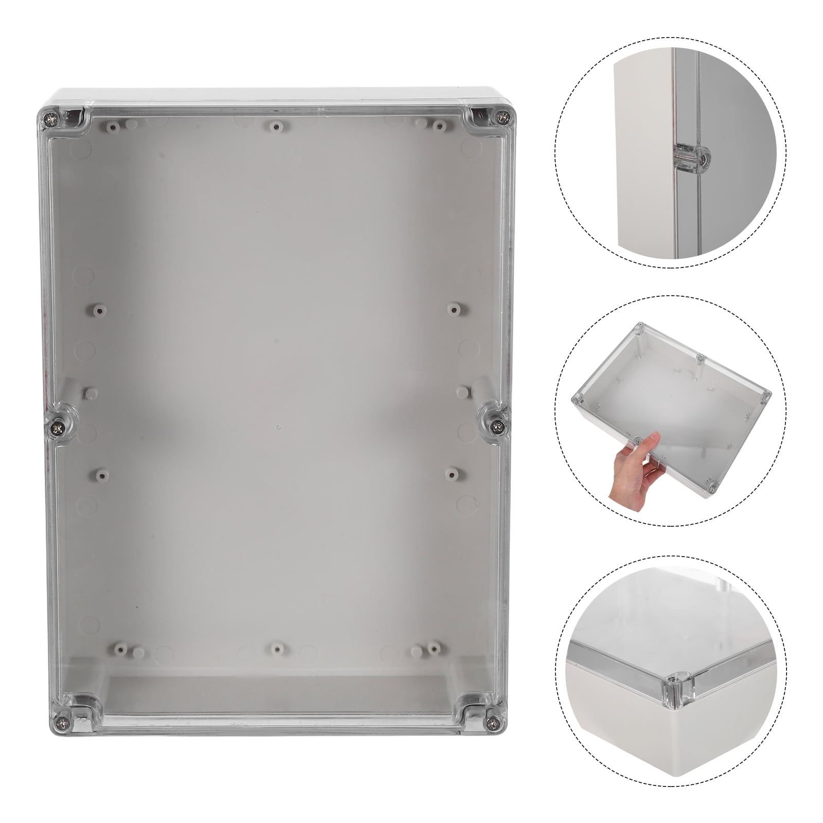 ETHZZLE 1Set Transparent Cover Outdoor Electrical Junction Box Plastic Weatherproof Enclosure