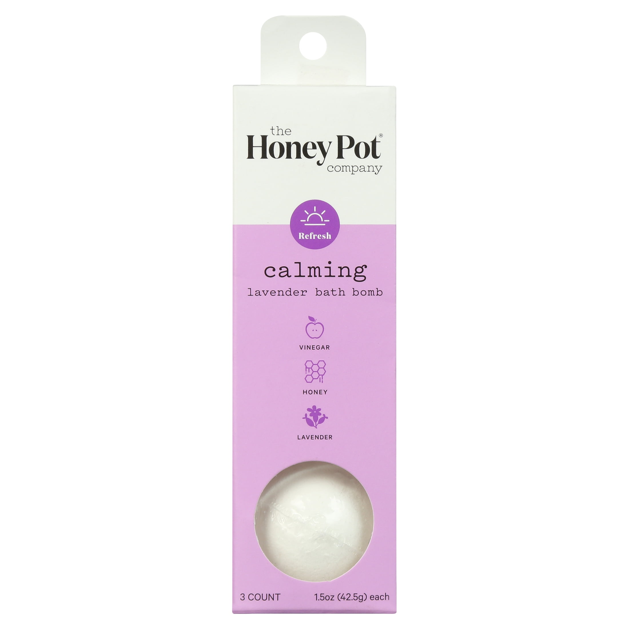 The Honey Pot Lavender Soothing Bath Bombs, 3 count
