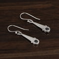 thumbnail image 2 of 5mm Round Shape Blue Topaz 925 Sterling Silver Teardrop Valentines Day Gifts Women Earrings, 2 of 5