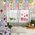 thumbnail image 5 of Spring Easter Curtain Valances for Windows, Kitchen Valance Window Treatments Panel 2 Pack, Bunny Duck Eggs Checkered Farmhouse Rod Pocket Short Curtains for Bathroom Bedroom 42 x 18 Inch, 5 of 8