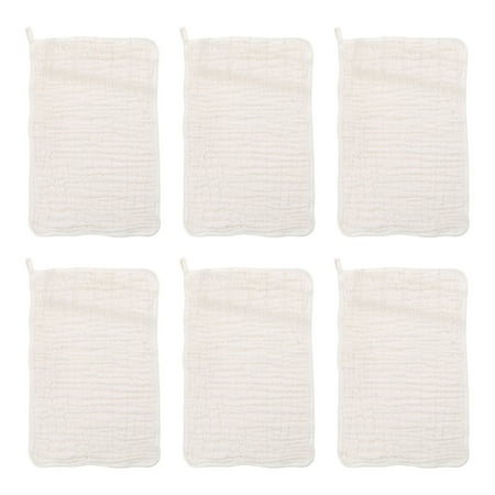 

WDOEID 6 Pack Muslin Burp Cloths Baby Burp Clothes Burp Rags For Boy Girls Muslin Bibs 6 Large 20 x10 Cotton Hand Washcloths Soft Absorbent