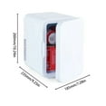 thumbnail image 3 of tzyudk 6L Car Refrigerator Car Home Dualpurpose Beauty Mini Refrigerator Mini Refrigerator Affordable Useful White Plastic, 3 of 4