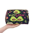 thumbnail image 4 of Cauagu Avocado Love Print Large Cosmetic Bag,Portable Cosmetics Pouch Travel Makeup Bag Large Capacity Travel Makeup Case Organizer Makeup Brush Organizer, 4 of 8