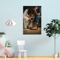 thumbnail image 4 of Jesus Christ Wall Art Jesus Washing Disciples Feet Print Poster Bible Art Picture Print Wall Art Poster Painting Canvas Posters Artworks Gift Room Aesthetic 16x24inch(40x60cm), 4 of 6