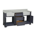 thumbnail image 4 of Zelda 72" Double Farmhouse Bathroom Vanity with Powder Gray Cabinet and Engineered Carrara Top, 4 of 5