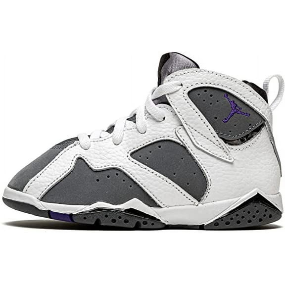 Toddler's Jordan 7 Retro BT "Flint" White/Varsity Purple (DJ2776 100) - 10