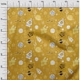 thumbnail image 3 of oneOone Velvet Yellow Fabric Galaxy Craft Projects Decor Fabric Printed By The Yard 58 Inch Wide, 3 of 4