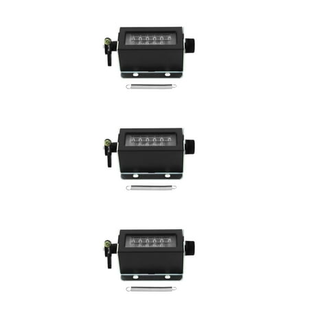 OUNONA 3pcs Handheld Tally Counter Manual Mechanical Counter Clicker For Industrial Use Accurate Counting Device For Punch Machines Black