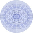 thumbnail image 1 of Ahgly Company Indoor Round Patterned Lavender Blue Area Rugs, 3' Round, 1 of 6