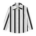 thumbnail image 7 of Tao Tao Striped Button Down Casual Shirts For Toddler Baby Boys Girls Long Sleeve Lapel Collar Blouse Trendy Spring Fall Shirts Black 2 Years, 7 of 7