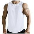 thumbnail image 2 of Men'S Tank Tops Summer Solid Color Mesh Crew Neck Sleeveless Quick Drying Sports Training Vest T Shirts Holiday Wear, 2 of 7
