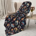 thumbnail image 3 of Disketp Colorful Mushrooms in Doodle Style Cozy Flannel Fleece Throw Blanket: Has a velvety texture for All Seasons - Perfect for Women, Men, & Kids"60"x50", 3 of 6