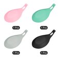thumbnail image 3 of Silicona Cuchara Descanso, 7.68 x 3.74 Calor Resistente Cocina Utensilio Soporte Espátula Cucharón Descanso para Mostrador Estufa Tapa, Negro/Claro Gris/Turquesa/Rosa 1 Juego, 3 of 6