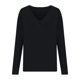thumbnail image 4 of Suéter de cuello en V para mujer, jersey de manga larga de color liso con cuello en V, suéter informal de moda, top de poliéster para mujer, 4 of 6