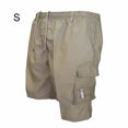 thumbnail image 1 of Pantalones cortos deportivos Hombres Pantalones sueltos casuales Pantalones cortos de trabajo al aire libre, Caqui, S seitruly AP002302-07, 1 of 6