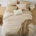 thumbnail image 3 of Juego de edredón WRENSONGE, tamaño queen, beige, 7 piezas, para todas las estaciones, 3 of 7