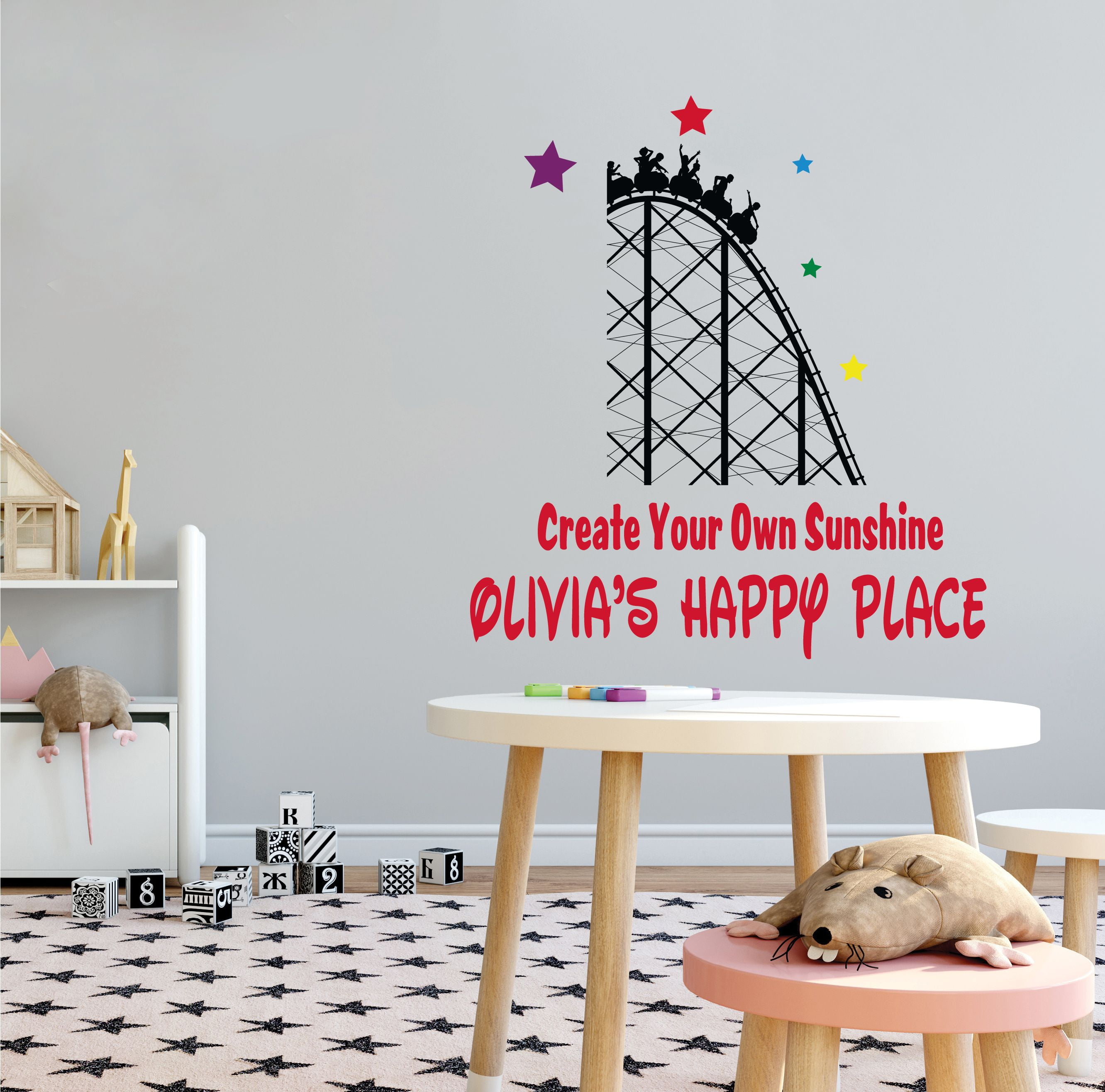AMUSEMENT RIDE - Adhesive Home Art Theme Park Ride Decoration ...