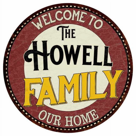 The Howell Family 12" Round Metal Sign Kitchen Game Room Décor 200120038250