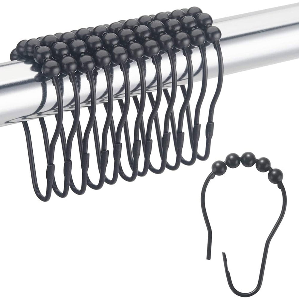 12PCS Shower Curtain Hook Hook Five Beads Ball Gourd Buckle Curtain