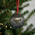 thumbnail image 3 of WWII B-17 Flying Fortress Heavy Bomber US Air Force Christmas Tree Holiday Round Ceramic Ornament, 3 of 7