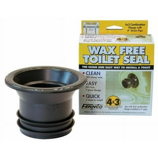 Toilet Wax Ring Kit for Floor Outlet Toilets New Install or Re-seat with  Flange and Bolts 