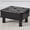 Black, variant on Sherpa Footstool Ottoman Rectangle Foot Rest for Couch Living Room Entryway or Bedroom Navy Blue