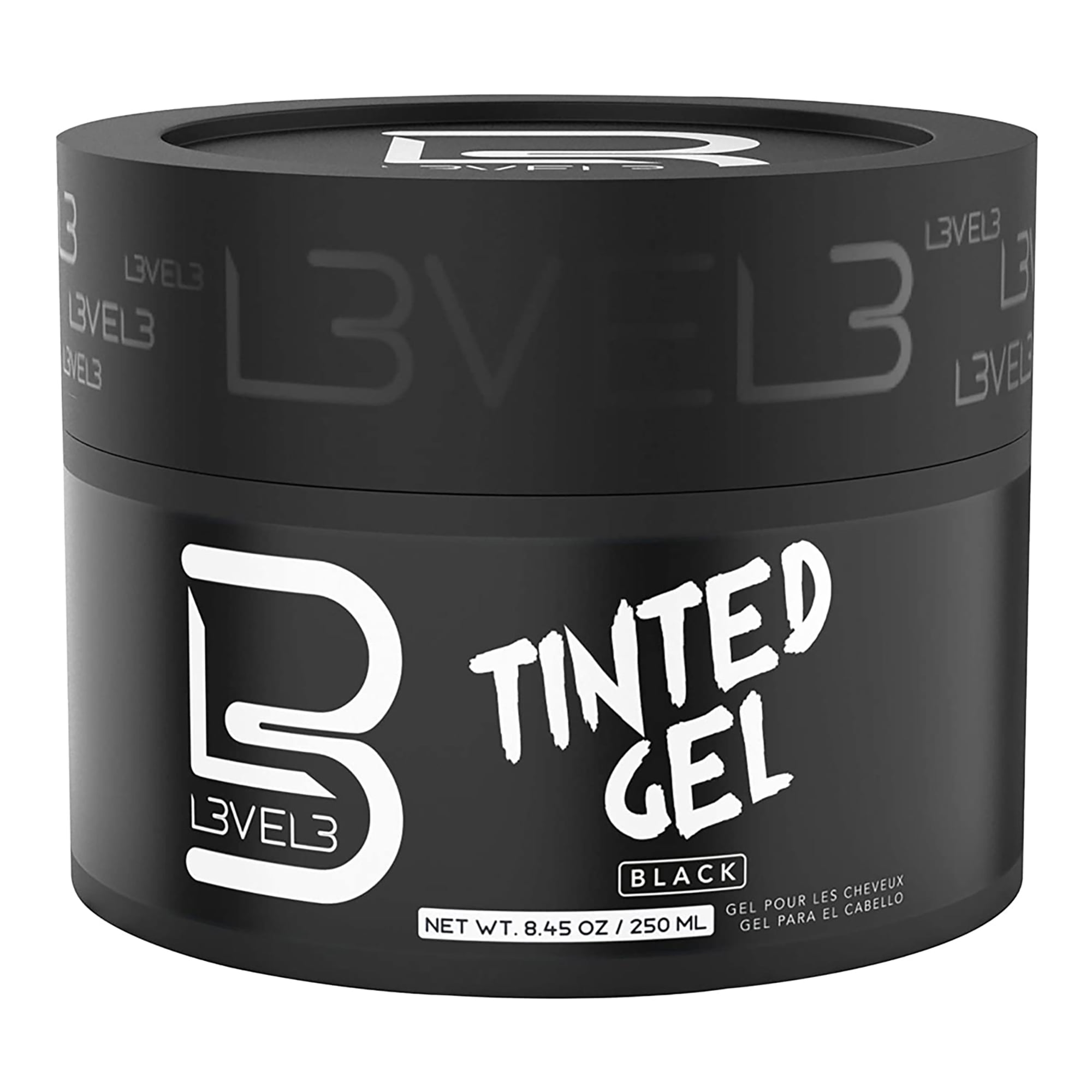 L3VEL3 Tinted Gel, Cream for Hair, Black, 8.45 oz