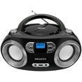 thumbnail image 1 of MEGATEK Portable CD Player Boombox with FM Radio, Bluetooth, USB Port, AUX Input, and Headphone Jack &ndash; CD-R/CD-RW/MP3-CD Compatible, Clear Ster, 1 of 9