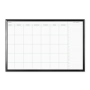 U Brands Magnetic Dry-Erase Monthly Calendar Board, 36 X 24 Inches, Black Aluminum Frame (2899U00-01)
