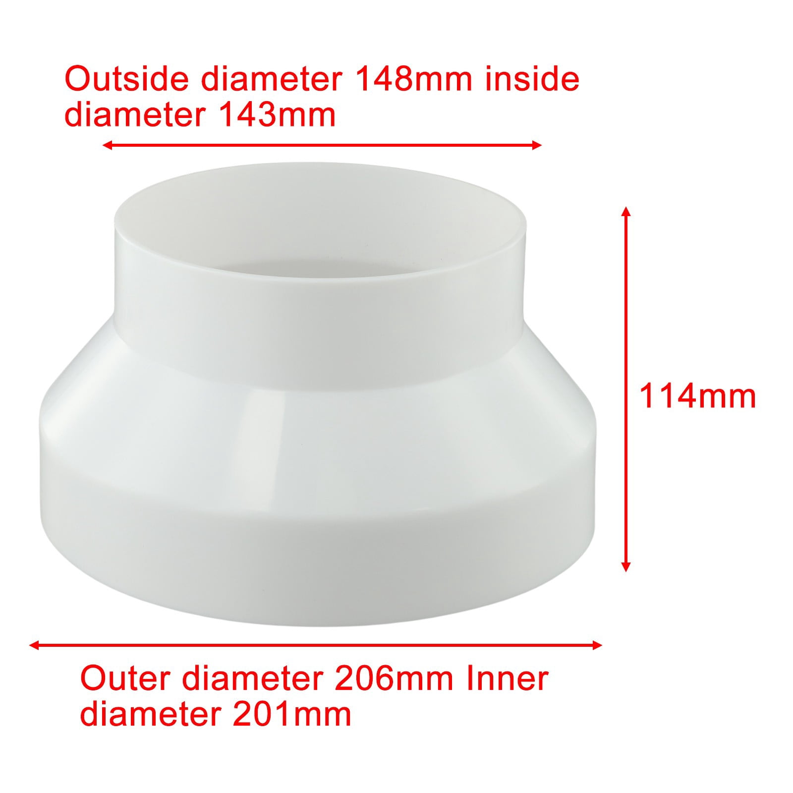 Ana Ventilation Pipe Reducer Adaptor ABS Vent Pipe Reducing Adapter Fittings Suitable For Duct Fan Exhaust Hose Connector Home Decor