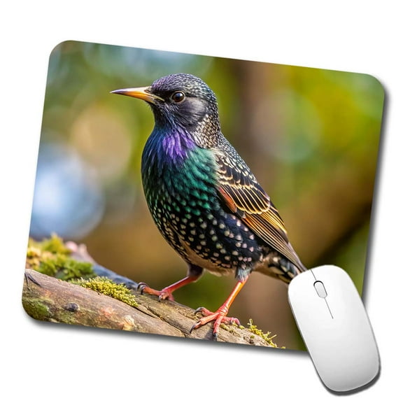 Starling Backyard Bird Mouse Pad Low Profile Gaming Mat