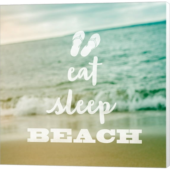Eat Sleep Beach by Sue Schlabach, Canvas Wall Art