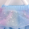 thumbnail image 6 of Girls Skirt Tutu Layered Party Dress Ballet Performance Twirl Flare Mini Dance Outfit for Kids Blue 3 Years-4 Years, 6 of 7