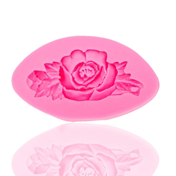 Bewildely Rose Cupcake Topper Fondant moldes DIY Chocolate silicona molde hogar panadería reutilizable pastel decoración herramienta accesorios de cocina Herramientas y accesorios para hornear Bewildely HA007339-00