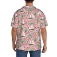 thumbnail image 3 of Pofeuu Sailboats And Palm Tree Print Mens Casual Short Sleeve Shirts Beach Summer Spread Collar Pocket Tops Men's Casual Short-sleeved Shirt-4X-Large, 3 of 5