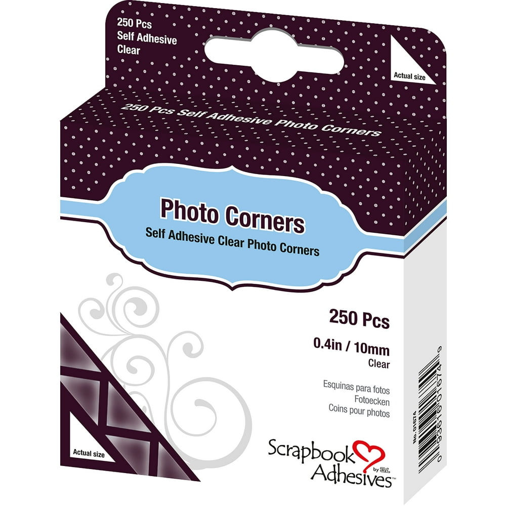 Scrapbook Adhesives Photo Corners SelfAdhesive .375" 250/PkClear