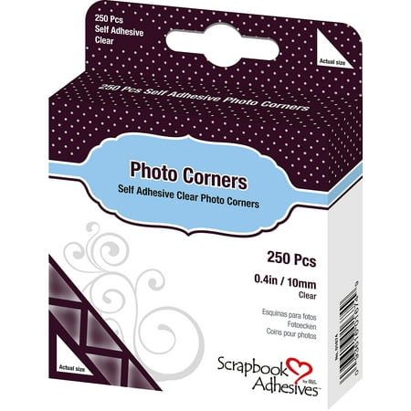 01674 3L SCRAPBK ADH PHOTO CORNERS BOX CLEAR (Best Adhesive For Photos)