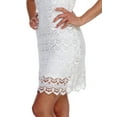 thumbnail image 3 of White Mark Women's Crochet Lace Overlay Mini Dress, 3 of 4