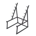 thumbnail image 2 of Figura en miniatura de soporte para sentadillas, adorno de escritorio y portalápices, hierro, decoración de gimnasio negra, 2 of 8