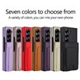 thumbnail image 6 of ELEHOLD Slim Faux Leather Case for Samsung Galaxy Z Fold 4, PU Leather Card Holder Flip Stand Shockproof Wallet Case With Front Tempered Glass for Samsung Galaxy Z Fold 4,Purple, 6 of 10