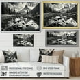 thumbnail image 4 of Designart "Black and White Mountain Reflections in Canada II" Landscapes Canvas Wall Art, 4 of 5