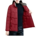 thumbnail image 4 of FDGIU Women's Quilted Jacket - Long Sleeve Full Zip Lightweight Insulated Coat, Plus Size Casual Winter Outerwear with Pockets, 4 of 7