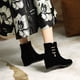 thumbnail image 5 of Botas de tubo medio que combinan con todo a la moda Vellón grueso de otoño e invierno con botas de caballero de tacón medio Wmkox8yii  sa2970, 5 of 9