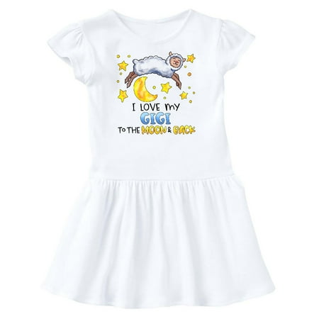 

Inktastic I Love my Gigi to the Moon and Back Cute Sheep Gift Toddler Girl Dress