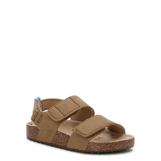 Wonder Nation Toddler Boys Two Strap Footbed Sandals, Sizes 712