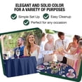 thumbnail image 6 of Exquisite 12-Pack Disposable 120-Inch Round Navy Blue Plastic Tablecloths for Parties, 6 of 6