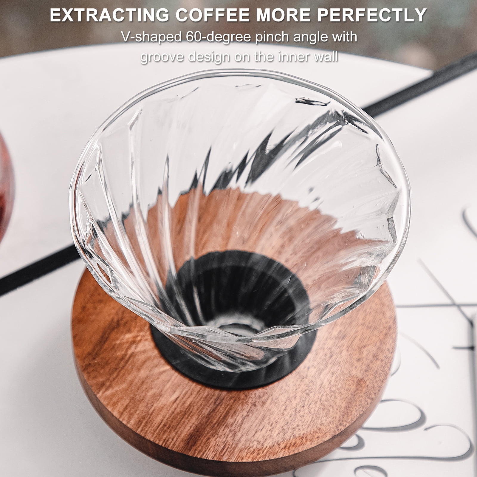 Bincoo Glass Coffee Clever Dripper Set Pour Over Coffee Filters