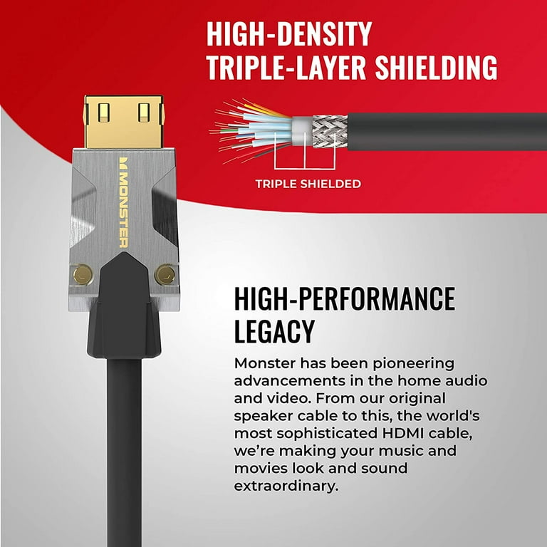Monster M-Series 2000 Premium HDMI Cable 4K 60Hz, 22.5Gbps, 3M